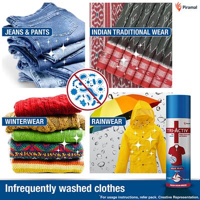 Piramal Tri-Activ Clothes Disinfectant & Freshner Spray - Ocean Breeze 230 ml - Others
