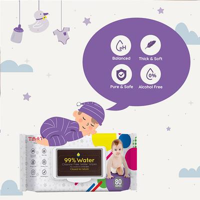 Tiffy & Toffee Chlorine Free Wet Wipes - Aloe Vera 80's (Buy 1 Get 1 Free) - Diapers & Wipes
