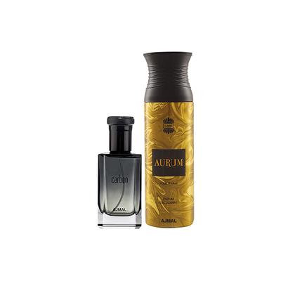 Ajmal Carbon EDP Citrus Spicy Perfume And Aurum Femme Deodorant Fruity Floral Fragrance 300 ml - Perfumes (Edt/Edp)