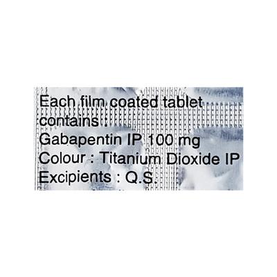 Gabapin 100mg Tablet 10'S - Neuropathic Pain-Dru