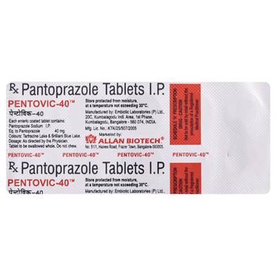 PENTOVIC 40 Tablet 10's - Ulcer/Reflux/Flatulence-Aaa