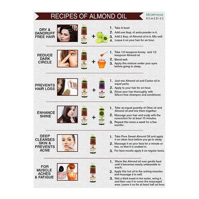Morpheme Remedies Remedies Pure Sweet Almond Coldpressed Oil For Hair, Skin 120 ml - Hair Oils
