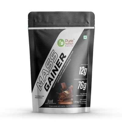 Pure Nutrition Mass Gainer Protein Powder - Chocolate Flavour 1 kg - Whey Proteins