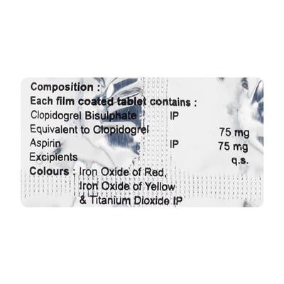 Clopiklot A 75/75mg Tablet 10'S - Blood Clot-Ant
