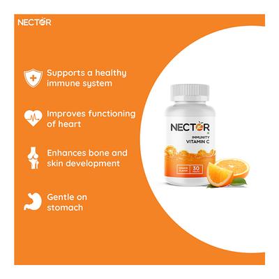 Nector Vitamin C Immunity Tablet - Orange Flavour 30's - Vitamin C