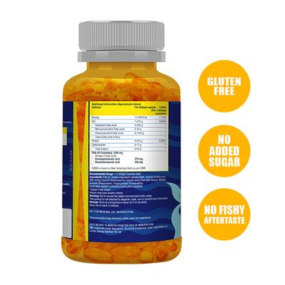 Chicnutrix Mighty Omega 1250 mg Omega-3 Fatty Acids Softgel Capsule - Chocolate Flavour 60's - Omega Fish Oil Fatty Acids