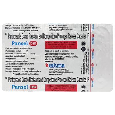 PANSEL DSR Capsule 10's - Ulcer/Reflux/Flatulence-Aaa