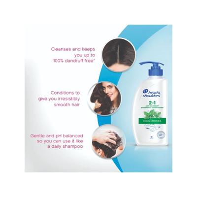 Head & Shoulders 2-in-1 Anti-Dandruff Shampoo + Conditioner - Cool Menthol 650 ml - Shampoos