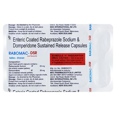 RABOMAC DSR Capsule 10's - Ulcer/Reflux/Flatulence-Aaa