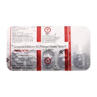 DAYGLIM M 2mg Tablet 10's - Diabetes-Ant