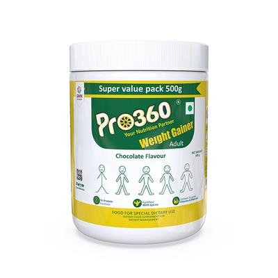 Pro360 Weight Gainer Adult Nutritional Powder - Chocolate Flavour 500 gm - Weight Gain
