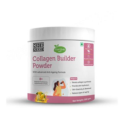 She Need Plant Based Collagen Builder Powder - Lemon Flavour 300 gm - Hair & Skin