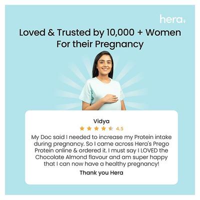 Hera Prego Protein Powder - Yummy Kesar Badam 480 gm - Protein Drink