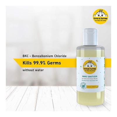 Tiffy & Toffee 99% Water Baby Wet Wipes (Pack of 3 x 80's) + Non-Alcoholic Hand Sanitizer - Lemon 100 ml - Diapers & Wipes