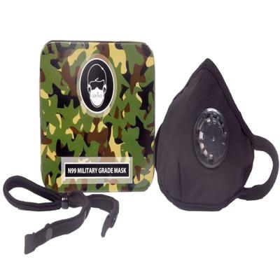 Military Grade N99 Face Mask With One Valve (Kids) - Black (Pack of 1) - Face Mask