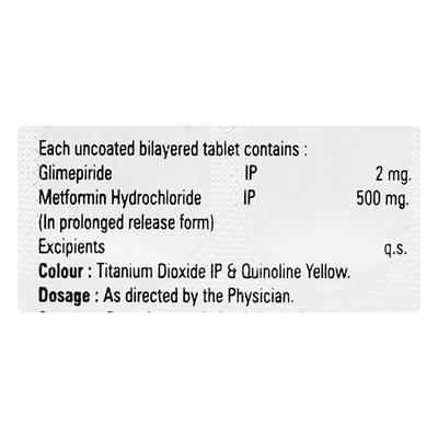 GLYSAFE G 2mg/500mg Tablet 10's - Diabetes-Ant