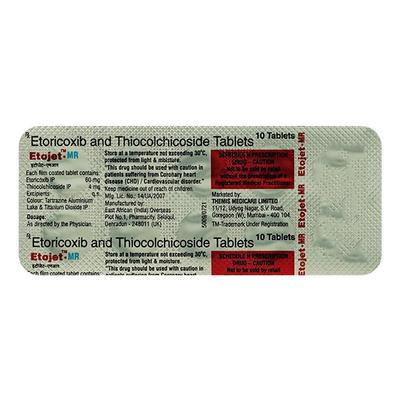 ETOJET MR 4 Tablet 10's - Pain relief-Mus