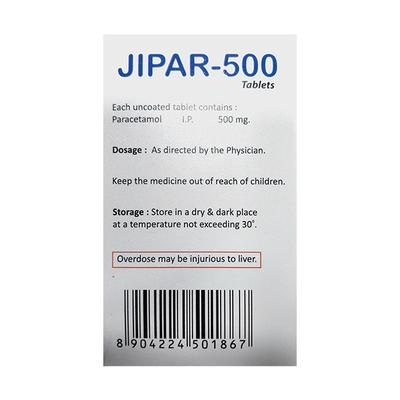 JIPAR 500 Tablet 10's - Fever-Ana