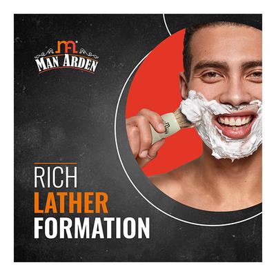 Man Arden Royal White Shaving Brush + Refreshing Neem Shaving Cream 200 gm - Shaving Brushes