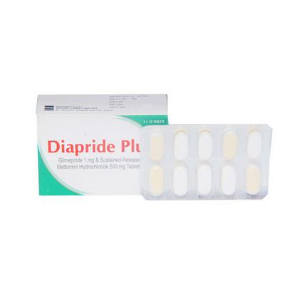 Diapride Plus 1mg/500mg Tablet 10'S - Diabetes-Ant