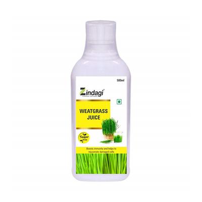 Zindagi Wheatgrass Juice - Sugar Free 500 ml - Ayurvedic Juices