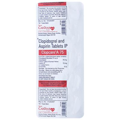 CLOPCARE A 75 Tablet 10's