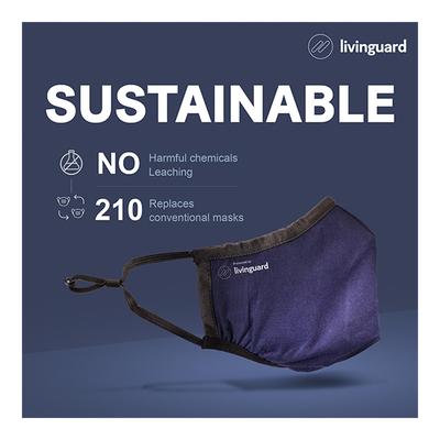 Livinguard Face Mask Ultra With Valve (L) - Blue (Pack of 1) - Face Mask