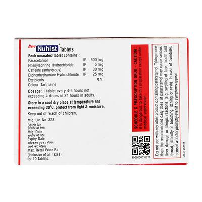 NUHIST NEW Tablet 10's - Cough And Cold-Cou