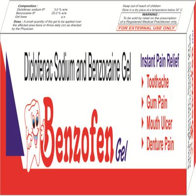 BENZOFEN Gel 10gm - Pain relief-Nsa