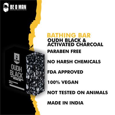 Beoman Bathing Saop - Oudh Black & Activated Charcoal 125 gm - Soaps