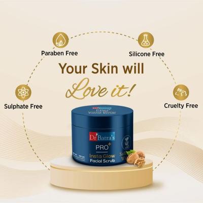 Dr Batra's PRO+ Insta Glow Facial Scrub (Pack of 2 x 250 gm) - Face Scrubs