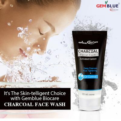 Gemblue Biocare Facial Foam - Charcoal 150 ml - Facial Kits