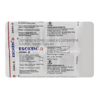 Esokem D 30/40mg Capsule 10'S - Ulcer/Reflux/Flatulence-Aaa
