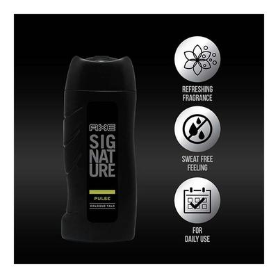 AXE Signature Cologne Talc - Pulse 100 gm - Talcum Powders