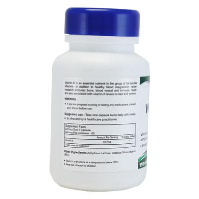 Healthvit Vitamin K 55 mcg Capsule 60's - Multi-Vitamins