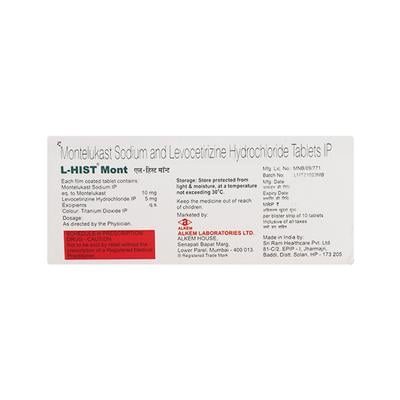 L Hist Mont 10/5mg Tablet 10'S - Allergies-Ant