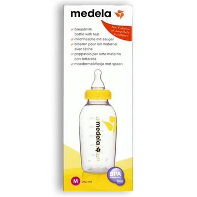 Medela Breastmilk Teat Bottle (Medium Flow) 250 ml - Feeding & Nursing