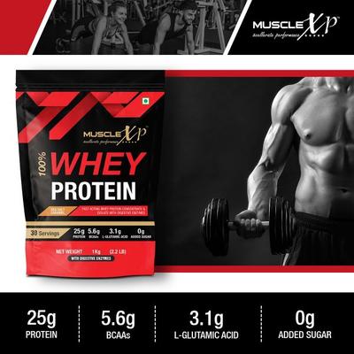 MuscleXP Whey Protein Powder - Sea Salt Caramel 1 kg - Whey Proteins