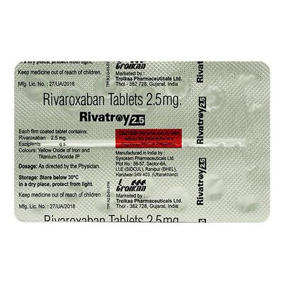 RIVATROY 2.5 Tablet 14's - Blood Clot-Ant
