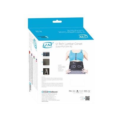 UM U-Tech Lumbar Corset Lace - Pull Slim Fit (A23) (M) - Back/Abdomen Supports