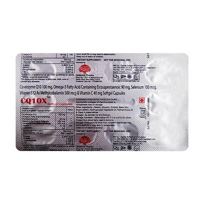 CQ10X Softgel Capsule 10's - Supplements-Sup