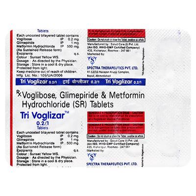 TRIVOGLIZAR 0.2/1 Tablet 10's - Diabetes-Ant