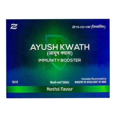 Zys-Co-Vir Ayush Kwath Immunity Booster Tablet - Menthol Flavour (Pack of 10 x 10's) - Vitamin C