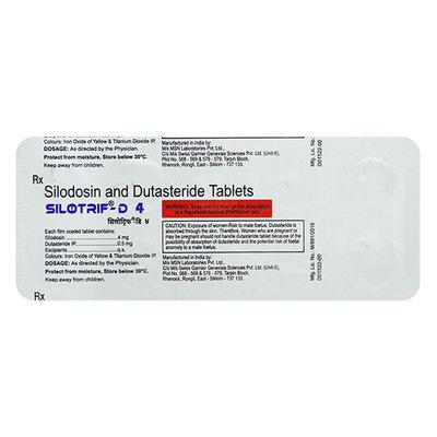 Silotrif D 4/0.5mg Tablet 10'S - Bladder And Prostate Disorders-Dru