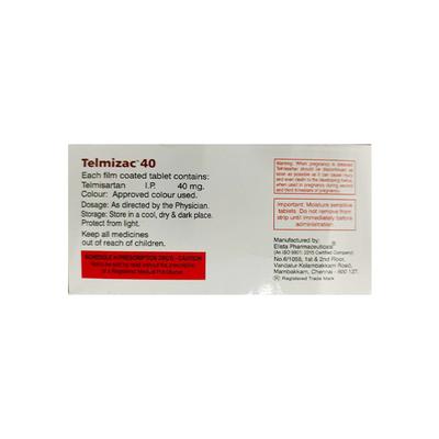 TELMIZAC 40mg Tablet 10's - Hypertension-Ang