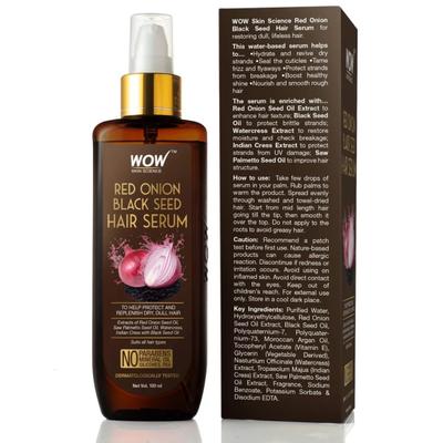 WOW Skin Science Red Onion Black Seed Hair Serum 100 ml - Hair Serums