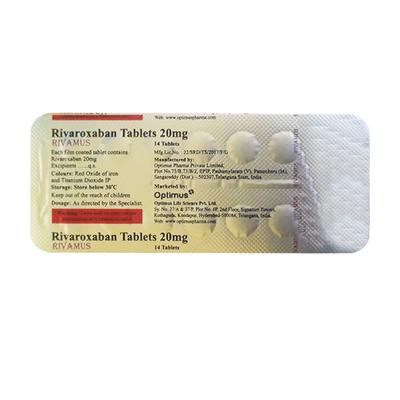 RIVAMUS 20 Tablet 14's - Blood Clot-Ant