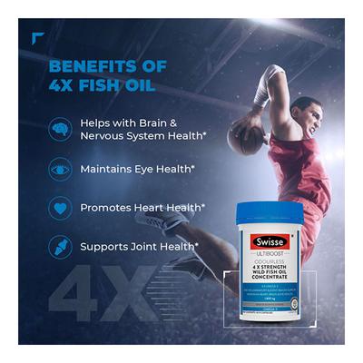 Swisse Men's Health (Multivitamin Tablet 60's, Wild Fish Oil Capsule 60's, Daily Digestive Probiotic Capsule 30's) Combo Pack - Multi-Vitamins