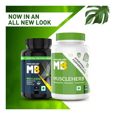 MuscleBlaze Muscleherb Tablet 30's - Herbal Dietary Supplement