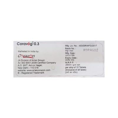 CORAVOG 0.3 Tablet 10's - Diabetes-Ant